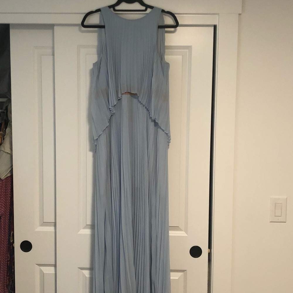 Long baby blue dress